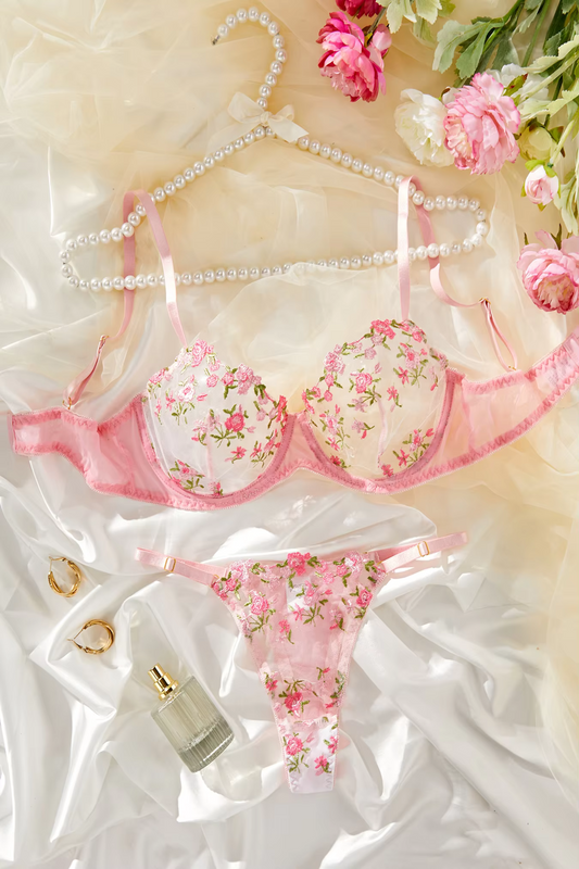 Palina - Florales Spitzen-Lingerie-Set